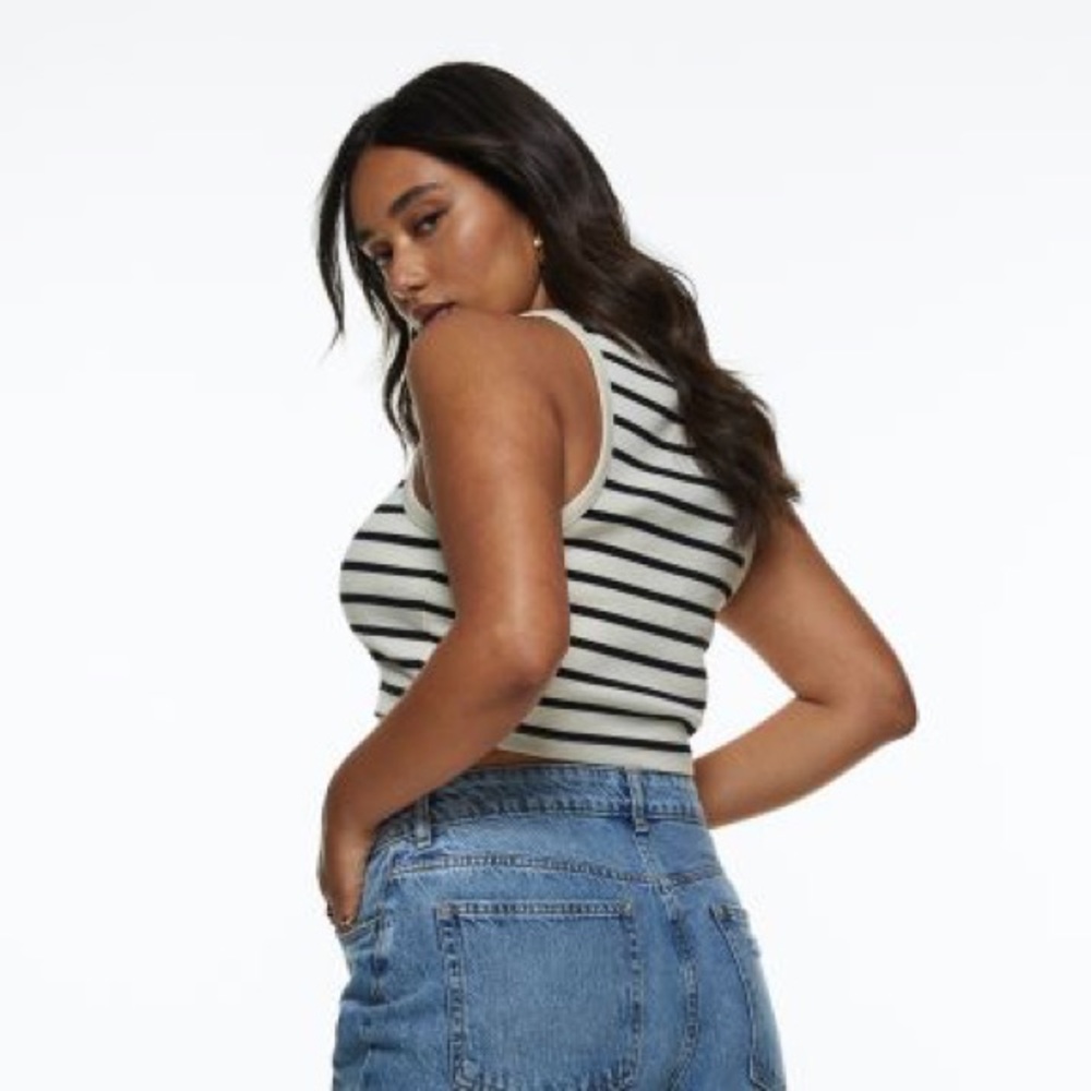 Crop striped tank top - Picture 4 of 7